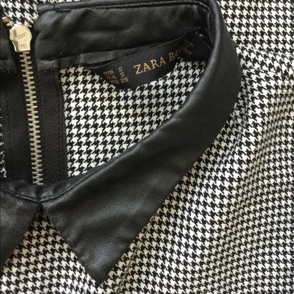 NWOT Zara houndstooth Peter pan collar dress - Picture 7 of 8